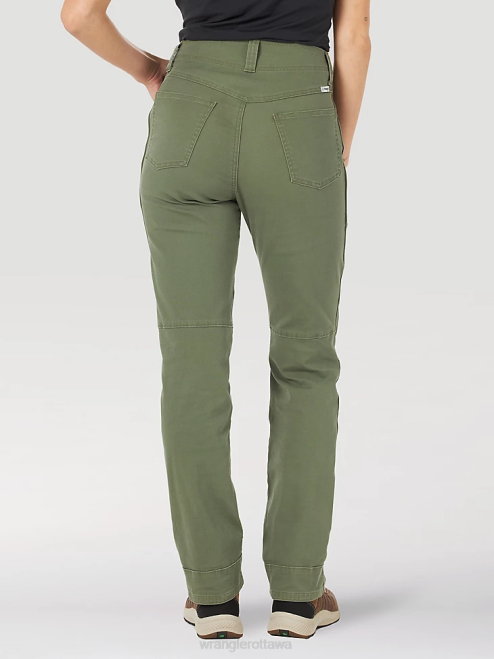 Wrangler Clothing Olive (LA825OV) Women ATG By Canvas Pant 8V2H812