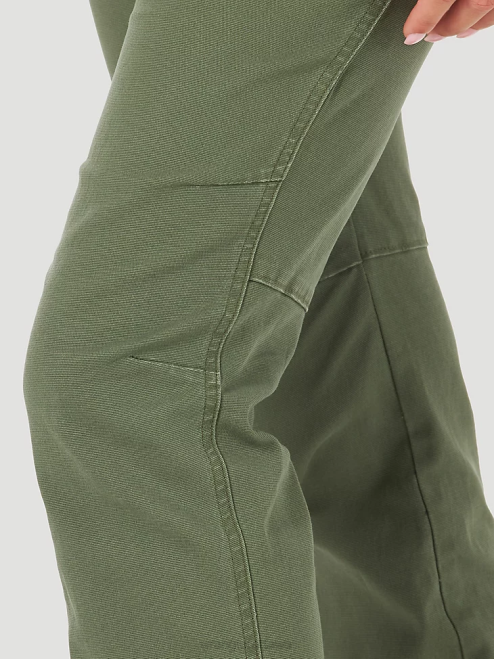Wrangler Clothing Olive (LA825OV) Women ATG By Canvas Pant 8V2H812