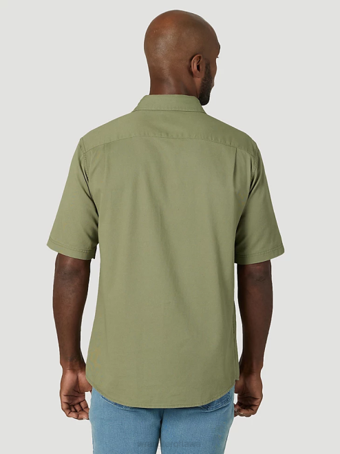 Wrangler Clothing Olivine (112315229) Men Epic Soft Flex Twill Shirt 8V2H363