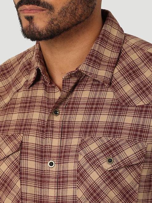 Wrangler Clothing Petrified Oak (112324448) Men Cloud Flannel Free To Stretch Shirt 8V2H382