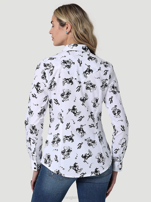 Wrangler Clothing Pop Red (112329682) Women Retro Sleeveless Plaid Western Snap Top 8V2H896