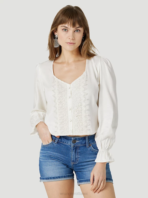 Wrangler Clothing Red (112327234) Women Retro Americana Bandana Western Snap Shirt 8V2H882