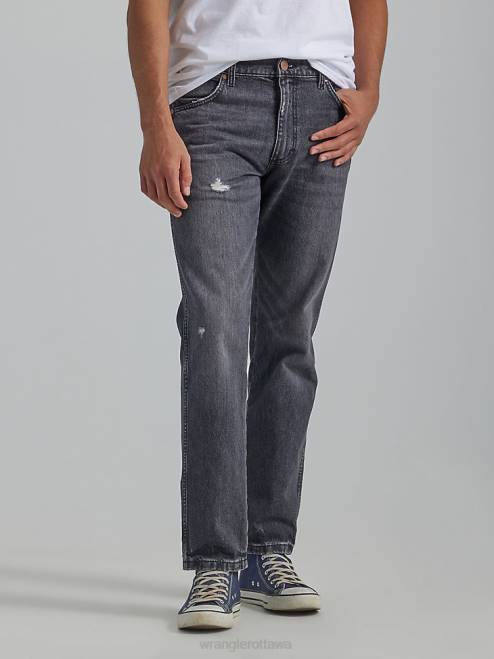 Wrangler Clothing Ripped Black (112335458) Men Greensboro Straight Leg Jean 8V2H65
