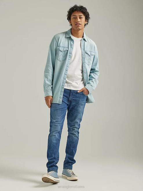 Wrangler Clothing Ripped Light Wash (112335468) Men Heritage Redding Loose Fit Jean 8V2H185