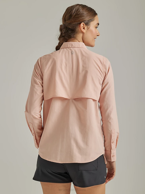 Wrangler Clothing Rose (112331505) Women ATG By Angler Shirt 8V2H899