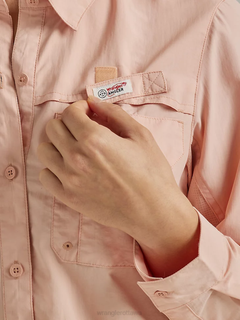 Wrangler Clothing Rose (112331505) Women ATG By Angler Shirt 8V2H899