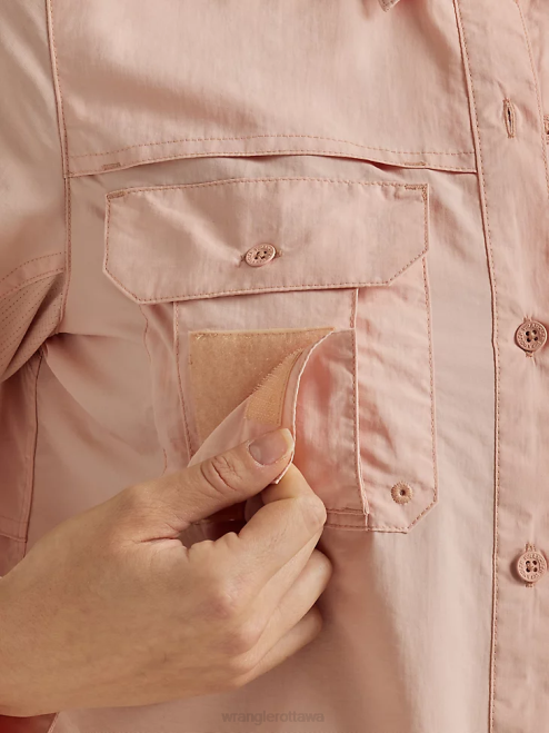 Wrangler Clothing Rose (112331505) Women ATG By Angler Shirt 8V2H899