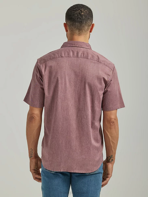 Wrangler Clothing Sable Heather (112333277) Men Epic Soft Flex Twill Shirt 8V2H358
