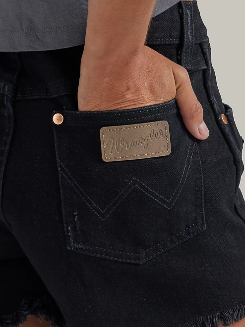 Wrangler Clothing Shadow Black (WBS05BK) Women Reworked Short 8V2H824