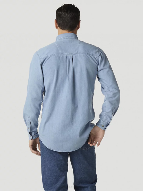 Wrangler Clothing Slate Grey (FR3W5GY) Men RIGGS Workwear FR Flame Resistant Work Shirt 8V2H404