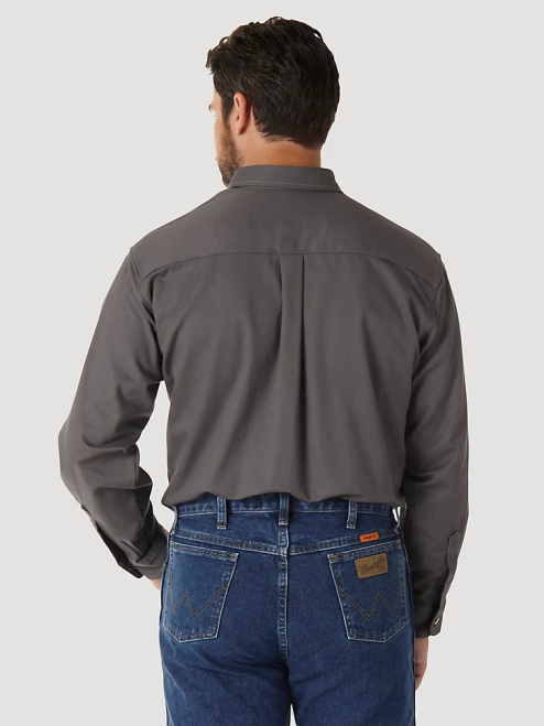 Wrangler Clothing Slate Grey (FR3W5GY) Men RIGGS Workwear FR Flame Resistant Work Shirt 8V2H404