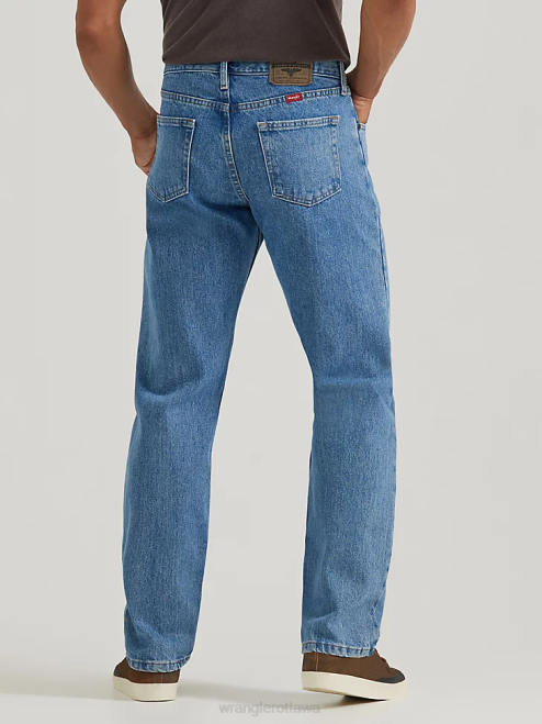 Wrangler Clothing Stone Bleach (97601SB) Men Five Star Premium Denim Relaxed Fit Jean 8V2H88