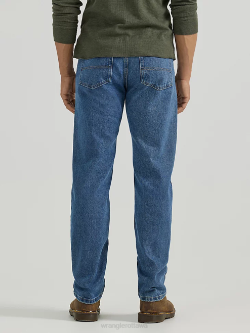Wrangler Clothing Stonewash Dark (10ZM100SW) Men Authentics Regular Fit Cotton Jean 8V2H153