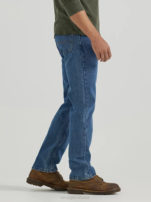 Wrangler Clothing Stonewash Dark (10ZM100SW) Men Authentics Regular Fit Cotton Jean 8V2H153