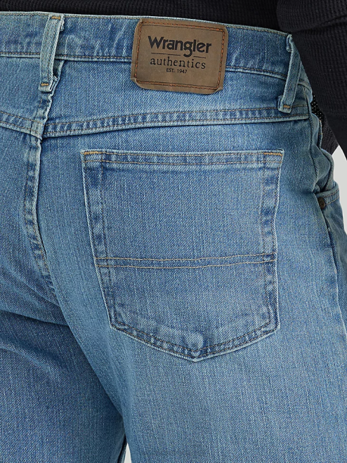 Wrangler Clothing Stonewash Light (10ZM100SF) Men Authentics Regular Fit Flex Jean 8V2H128