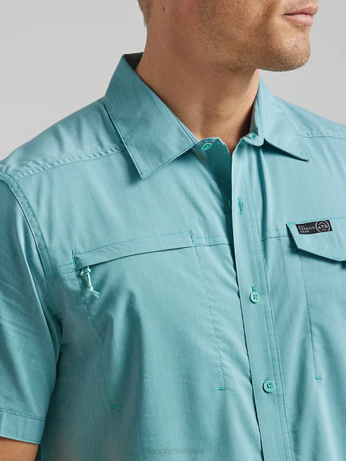 Wrangler Clothing Tidewater (112331236) Men ATG Asymmetrical Zip Pocket Shirt 8V2H327