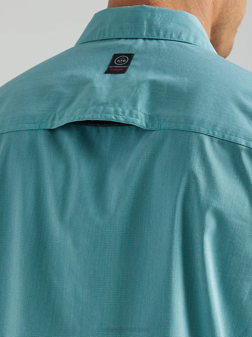 Wrangler Clothing Tidewater (112331236) Men ATG Asymmetrical Zip Pocket Shirt 8V2H327