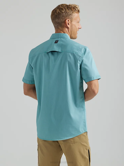Wrangler Clothing Tidewater (112331236) Men ATG Asymmetrical Zip Pocket Shirt 8V2H640