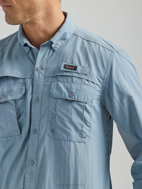 Wrangler Clothing Tradewinds (112333906) Men ATG Angler Long Sleeve Shirt 8V2H653