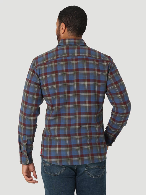 Wrangler Clothing True Navy (112324441) Men Cloud Flannel Free To Stretch Shirt 8V2H383