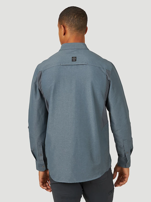 Wrangler Clothing Turbulence (NSB89TN) Men ATG Mix Material Shirt 8V2H380