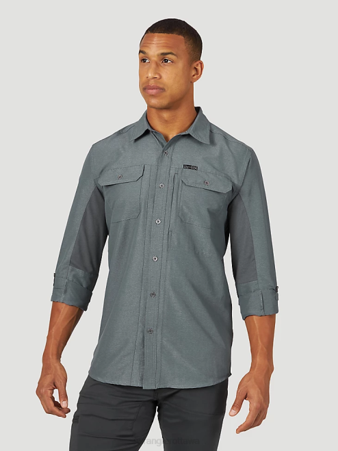 Wrangler Clothing Turbulence (NSB89TN) Men ATG Mix Material Shirt 8V2H380