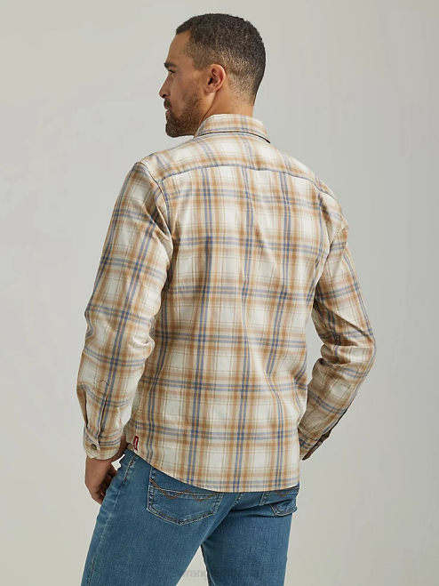Wrangler Clothing Twill (112330928) Men Cowboy Wash Plaid Shirt 8V2H410