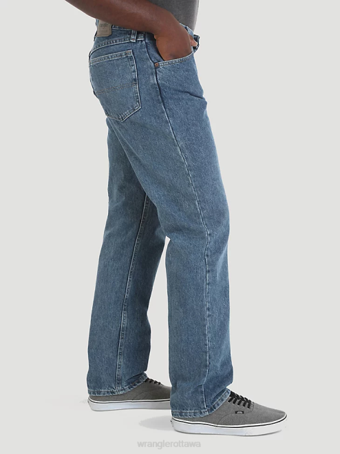 Wrangler Clothing Vintage Stone (10ZM200VS) Men Authentics Relaxed Fit Cotton Jean 8V2H111