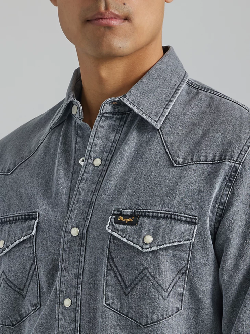 Wrangler Clothing Washed Black (112335452) Men Heritage Workshirt 8V2H474