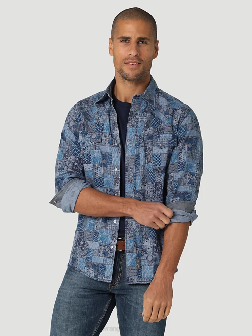 Wrangler Clothing Washed Black (112335452) Men Heritage Workshirt 8V2H474
