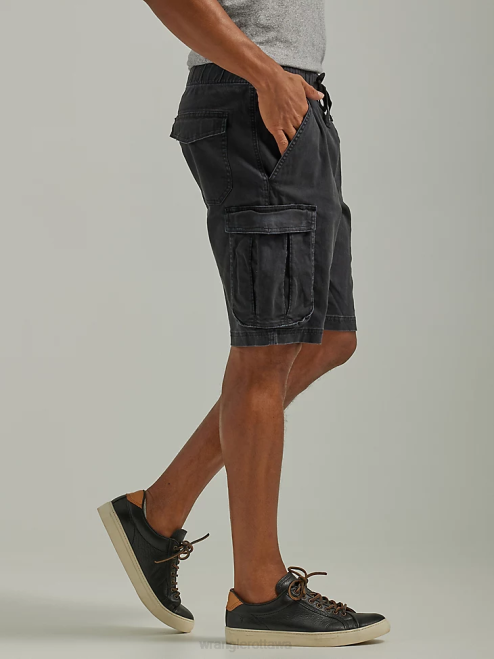 Wrangler Clothing Washed Black (112336240) Men Free To Stretch Drawstring Cargo Short 8V2H553