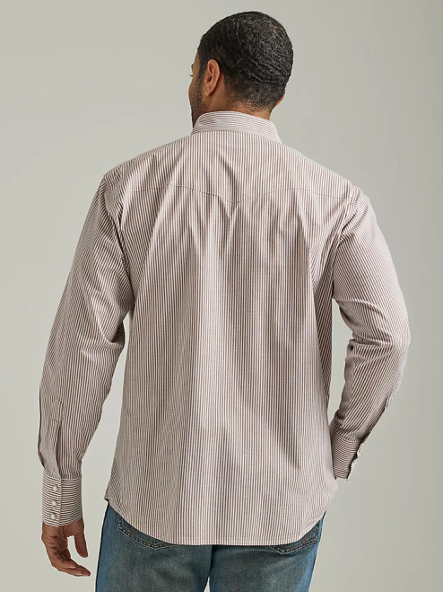 Wrangler Clothing White (71105WH) Men Western Snap Shirt - Long Sleeve Solid Broadcloth 8V2H449
