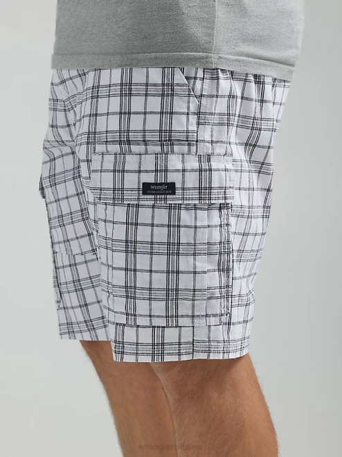 Wrangler Clothing White Plaid (112336289) Men Five Star Premium Cargo Short 8V2H519