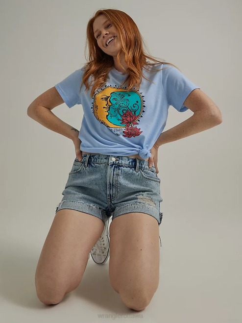 Wrangler Clothing Wildflower (112333497) Women Destructed Denim Roll Short 8V2H851