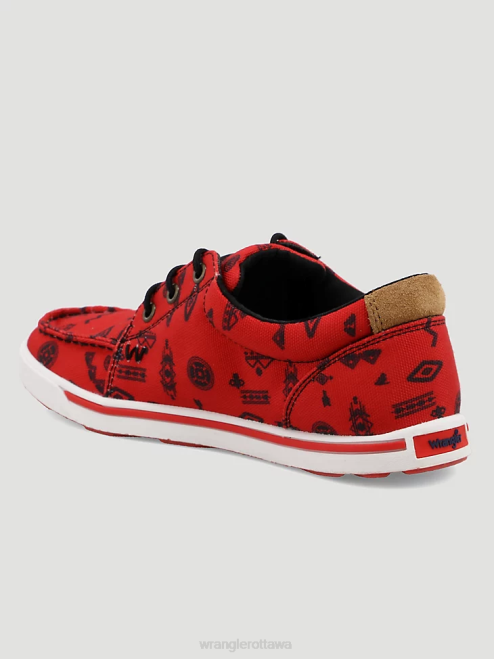 Wrangler Footwear Red/Black (112318572) Women Southwestern Print Low Top Sneaker 8V2H931