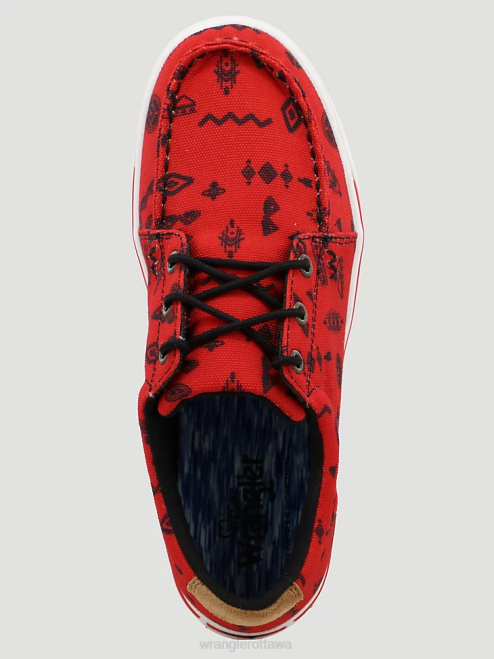 Wrangler Footwear Red/Black (112318572) Women Southwestern Print Low Top Sneaker 8V2H931