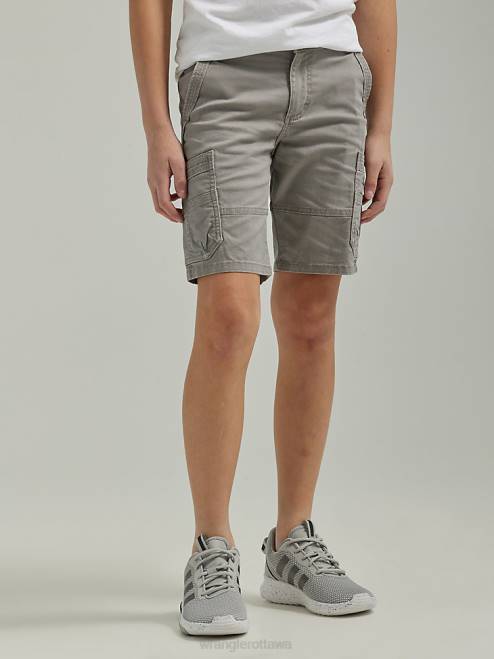 Wrangler Clothing Brushed Nickel (112335585) Boys Gamer Cargo Short (Husky) 8V2H1009