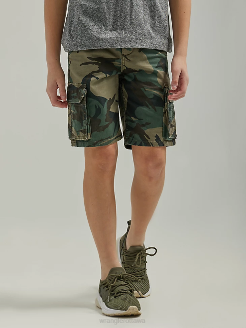 Wrangler Clothing Jungle Forest Night Camo (112335582) Boys Gamer Cargo Short (Husky) 8V2H987