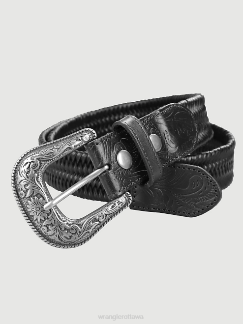 Wrangler Accessories Black (LW10523) Men Braided Stretch Belt 8V2H712