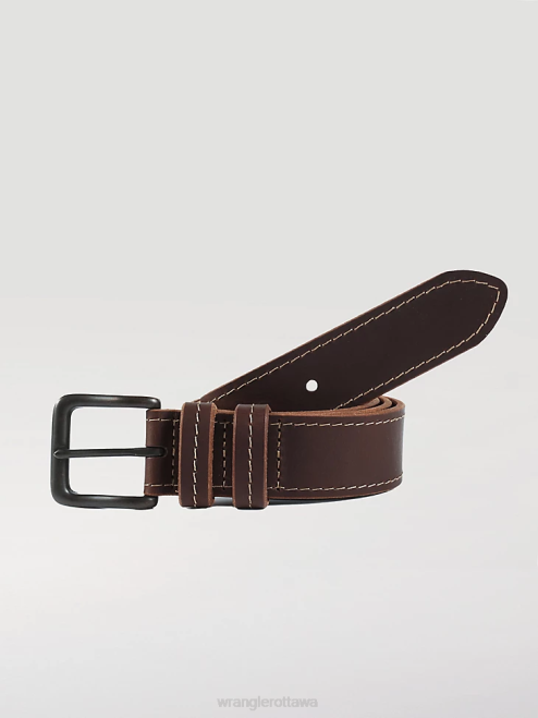 Wrangler Accessories Brown (10BW29792) Men Pull-Up Stitch Belt 8V2H719