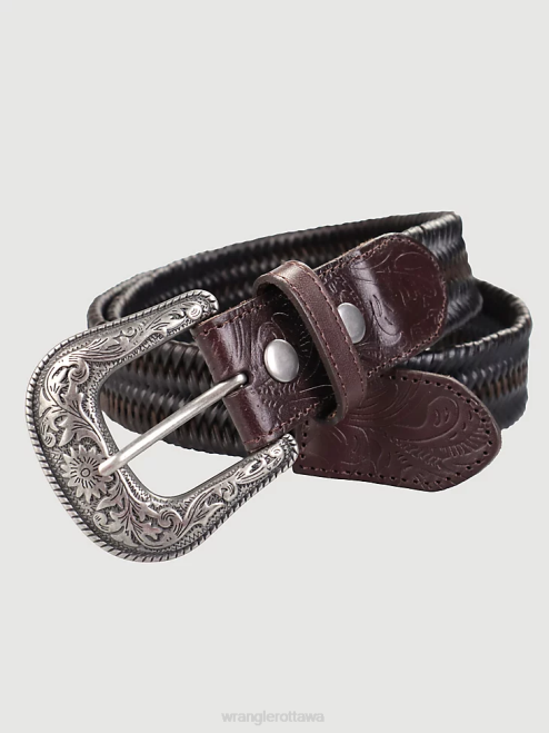 Wrangler Accessories Brown (LW10524) Men Braided Stretch Belt 8V2H713