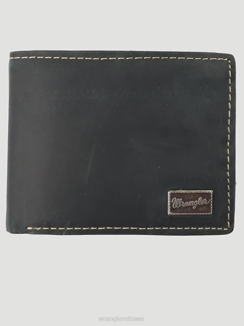 Wrangler Accessories Black (112337662) Men Metal Patch Bi-fold Wallet 8V2H709