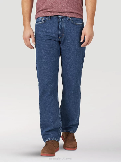 Clothing Stonewash Dark (10ZM200SW) Men Wrangler Authentics Relaxed Fit Cotton Jean 8V2H117