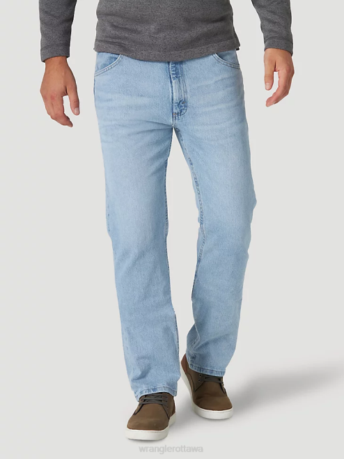 Wrangler Clothing Bleached Indigo (96FXVBI) Men Five Star Premium Denim Flex For Comfort Regular Fit Jean 8V2H137
