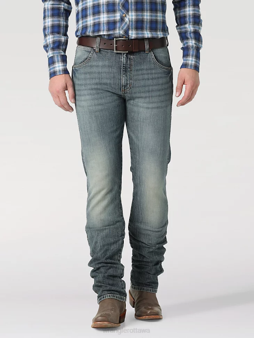 Wrangler Clothing Dark Knight Stretch (112318445) Men Retro Slim Fit Straight Leg Jean 8V2H36
