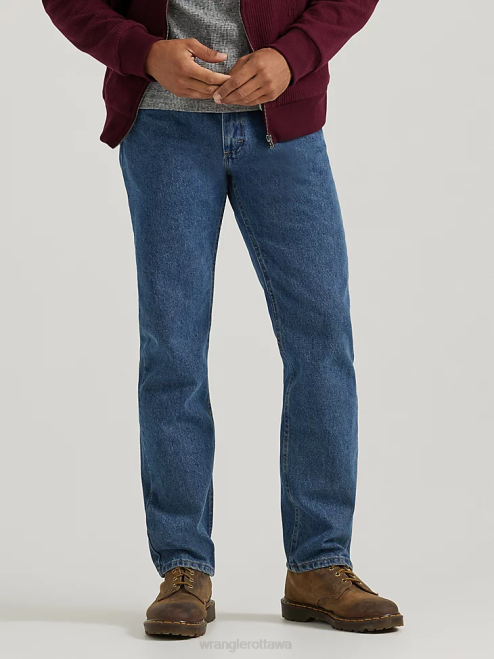 Wrangler Clothing Dark Stonewash (96501DS) Men Five Star Premium Denim Regular Fit Jean 8V2H91