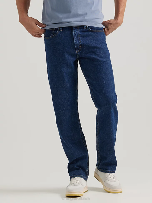 Wrangler Clothing Dark Stonewash (ZM3CSDS) Men Authentics Relaxed Fit Comfort Flex Jean 8V2H198
