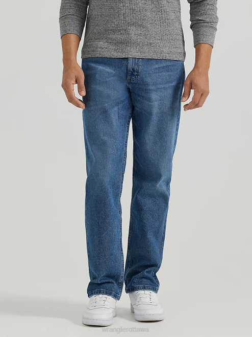 Wrangler Clothing Mid Indigo (97FXVMI) Men Five Star Premium Denim Flex for Comfort Relaxed Fit Jean 8V2H80