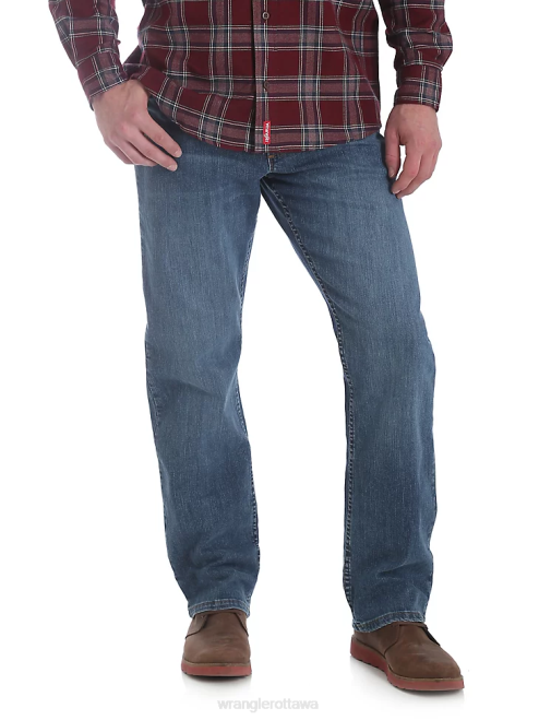Wrangler Clothing Slate (97FXVST) Men Five Star Premium Denim Flex for Comfort Relaxed Fit Jean 8V2H84