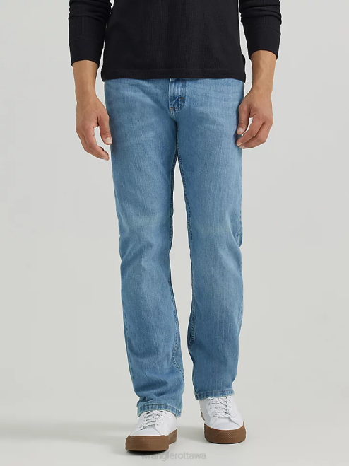 Wrangler Clothing Stonewash Light (10ZM100SF) Men Authentics Regular Fit Flex Jean 8V2H128
